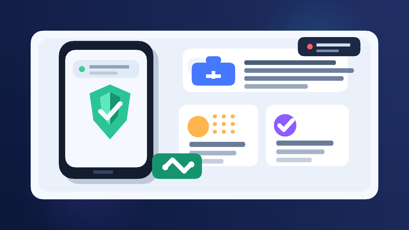 Illustration of a separate job-search phone number and privacy workflow