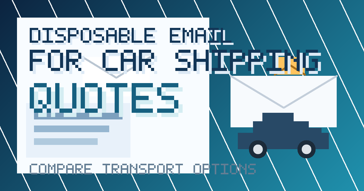 Illustration of email and car shipping quote comparison