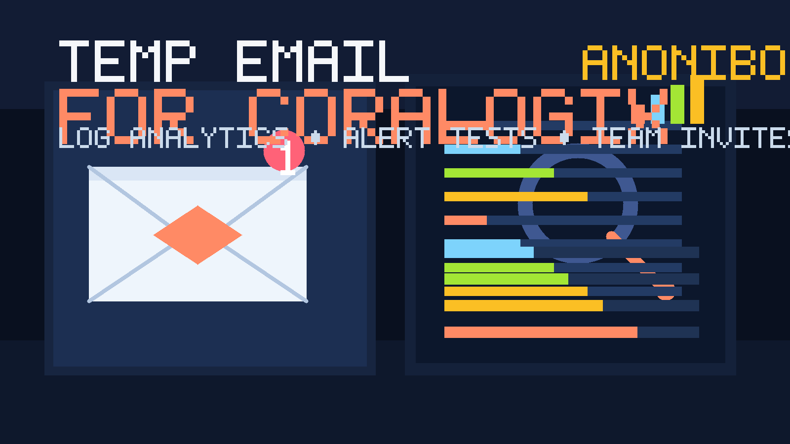 Illustration of a temporary inbox for Coralogix trials, log analytics checks, and alert testing