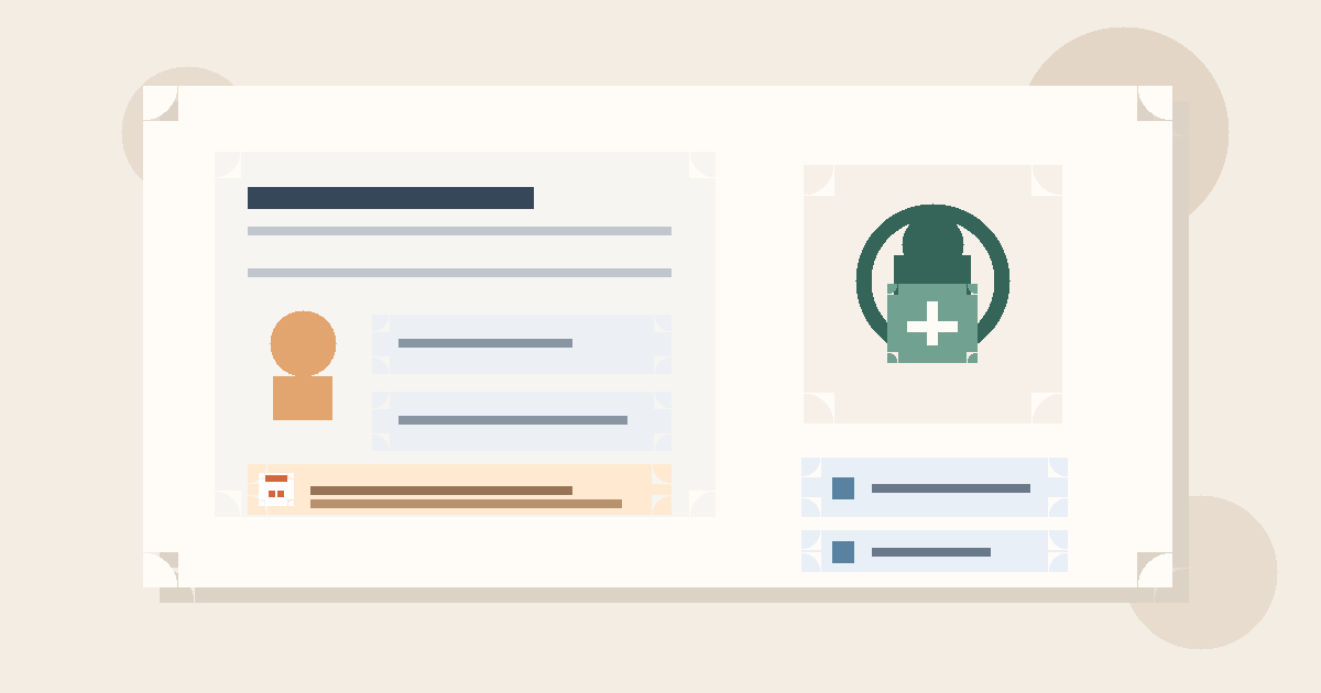 Illustration of a job application form with a highlighted date-of-birth field and privacy shield.