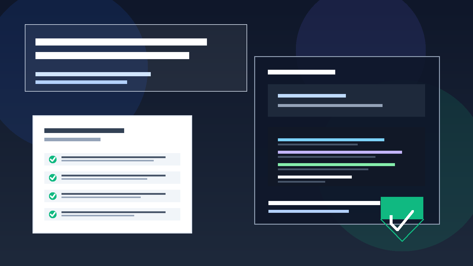 Illustration of a code profile being reviewed during a job application