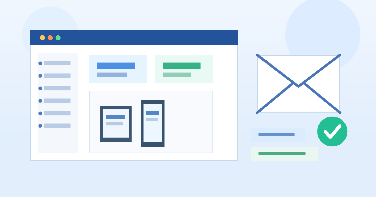 Illustration of a temporary email workflow for Hexnode device management trials