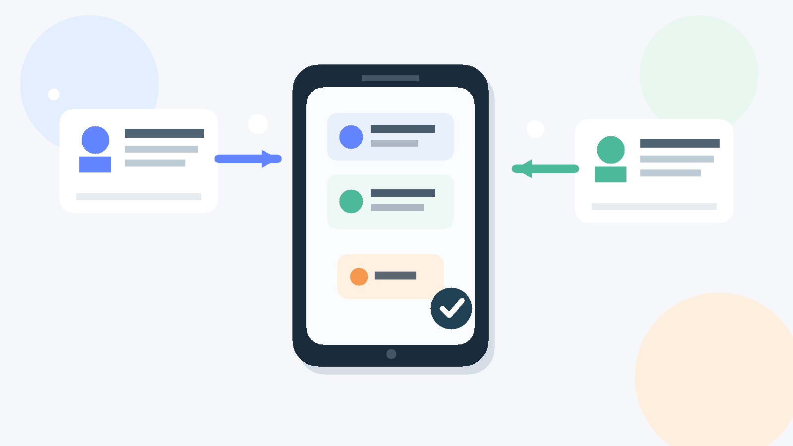 Illustration of a dedicated phone number being used for job referrals