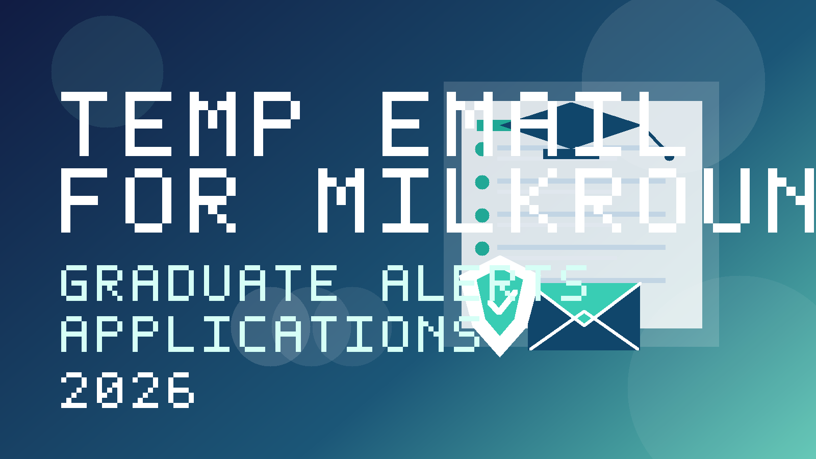 Temp Email for Milkround graduate job alerts and applications