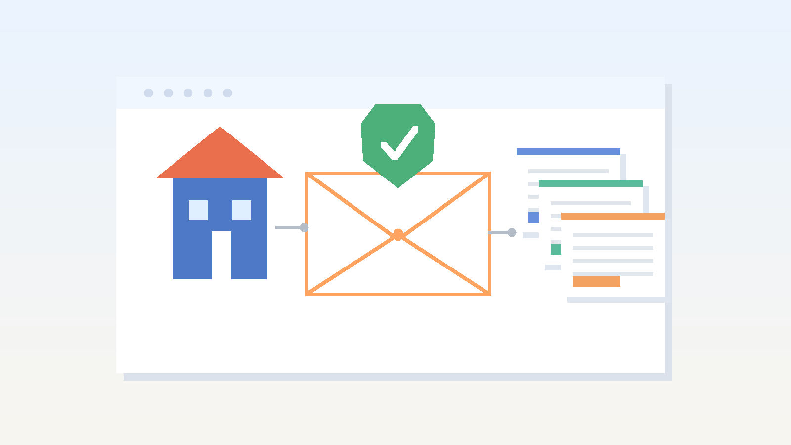 Illustration of a temporary email inbox for contractor quote requests