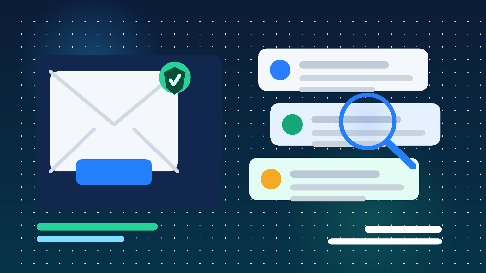 Illustration of a temporary inbox protecting early prospecting trials and lead research