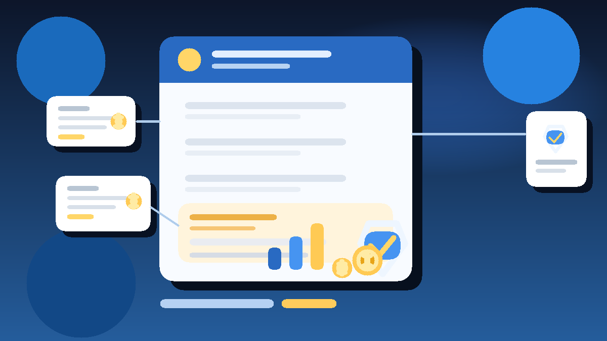 Illustration of a job application salary history field, pay bars, dollar coins, and a privacy shield.