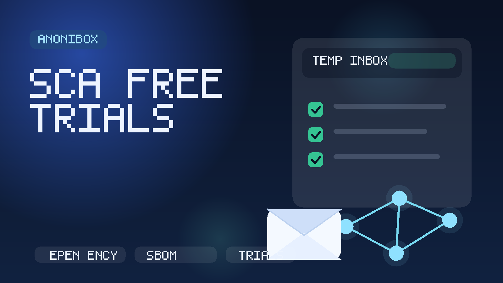 Illustration of a temporary inbox used to compare software composition analysis and dependency scanning free trials