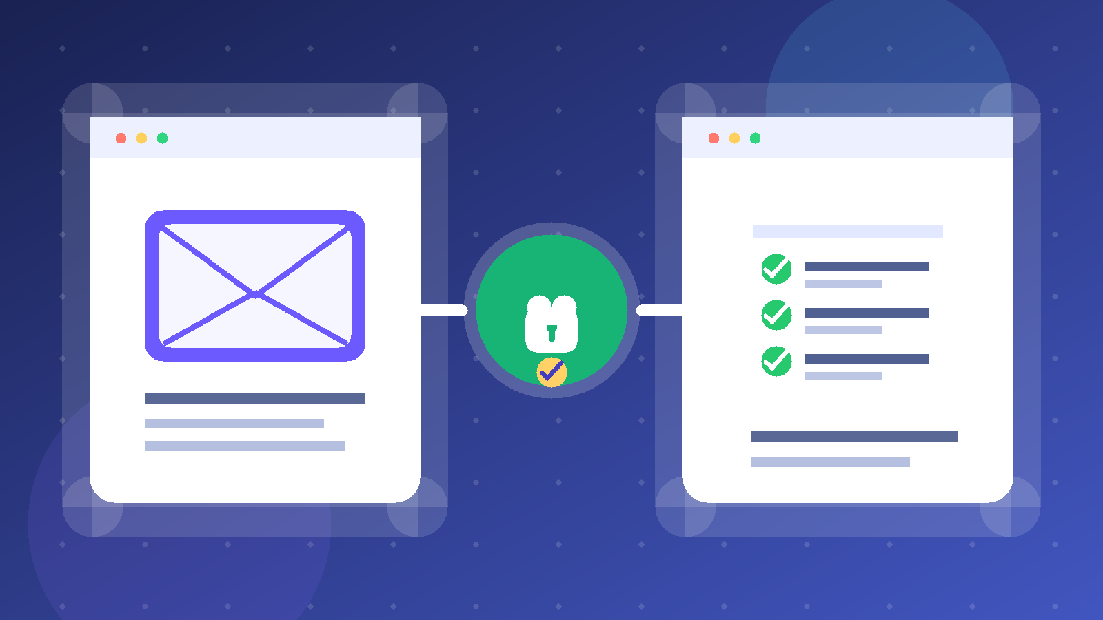 Illustration of a temporary inbox protecting compliance-trial emails during a Secureframe evaluation
