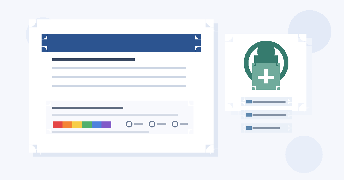 Illustration of a job application form with an optional identity field, privacy shield, and subtle rainbow accent.
