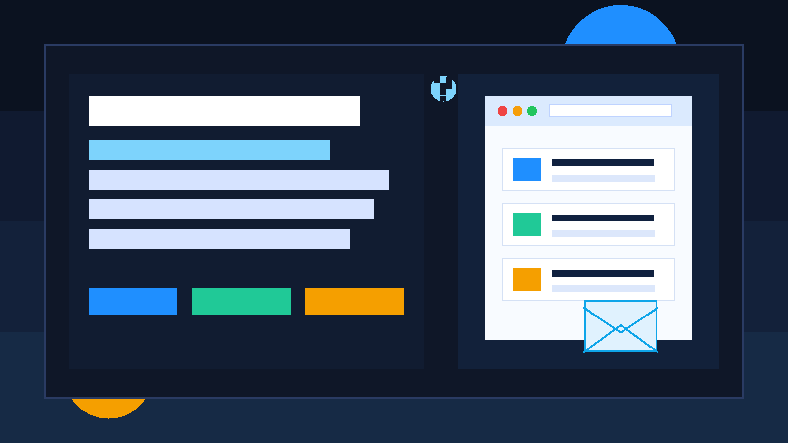 Illustration for using temp email with Zoho Desk support tickets, help centers, and team invites