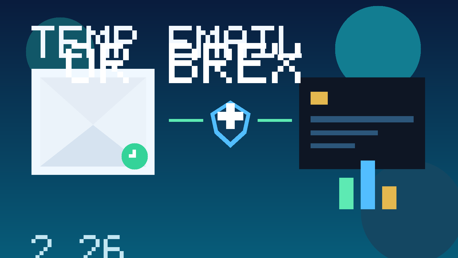 Illustration of a temporary email inbox, shield, and spend card for early Brex evaluation