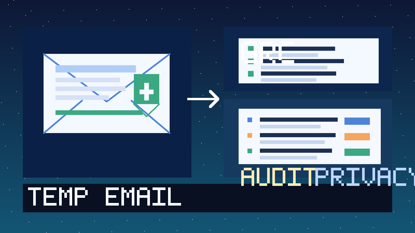 Illustration of a temporary inbox, compliance checklist, and privacy shield for a Thoropass evaluation.