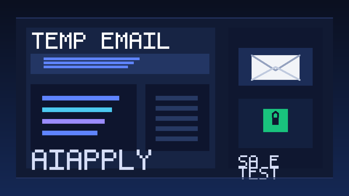 Illustration of a temporary email workflow for AI-powered job applications