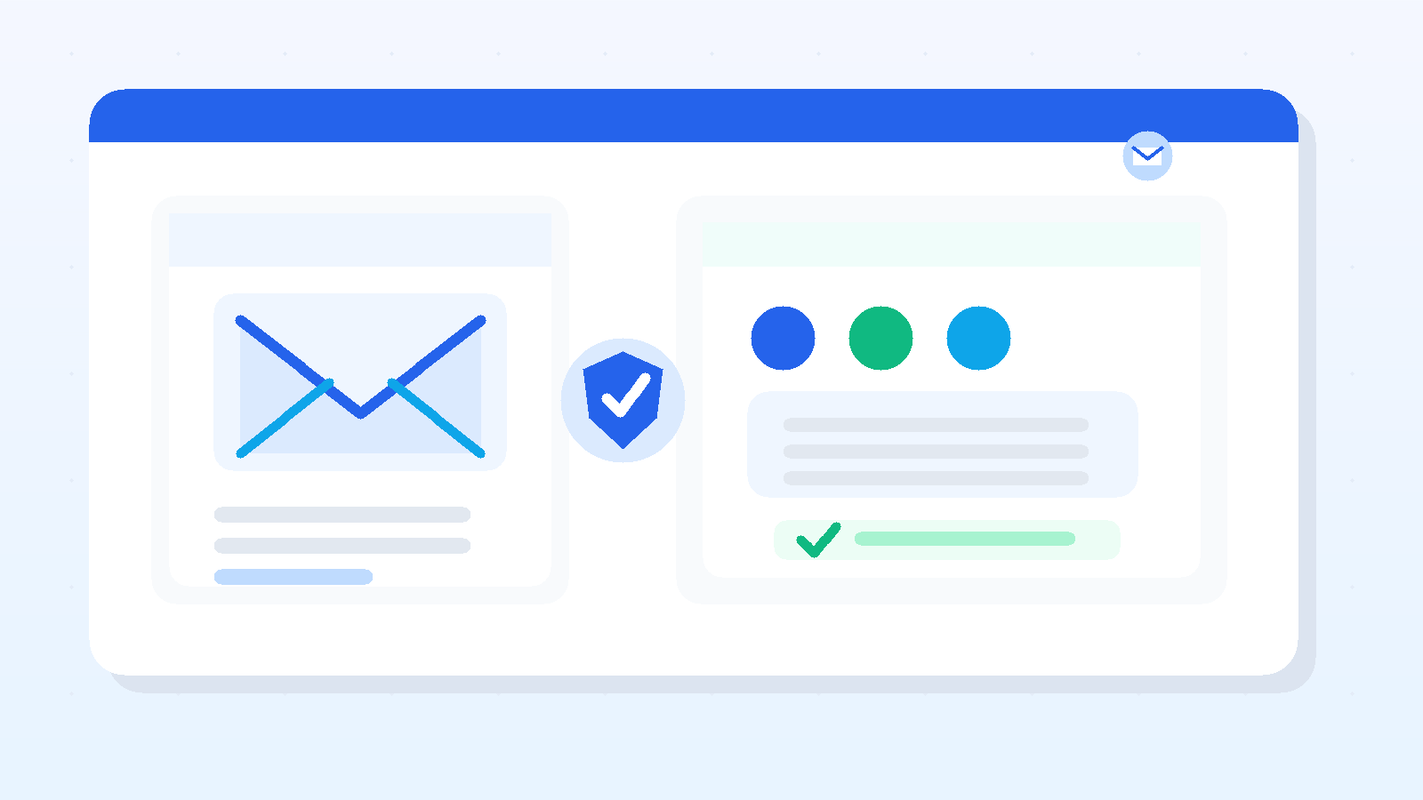 Illustration of a temporary inbox protecting AI meeting notes trial signups