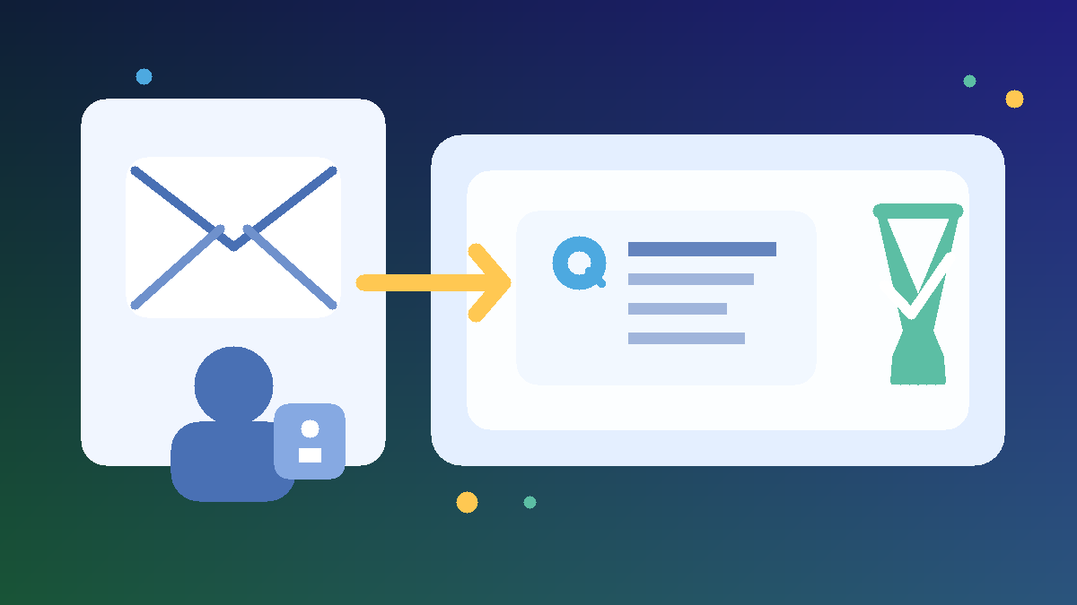 Email alias routing internship application messages to a protected inbox