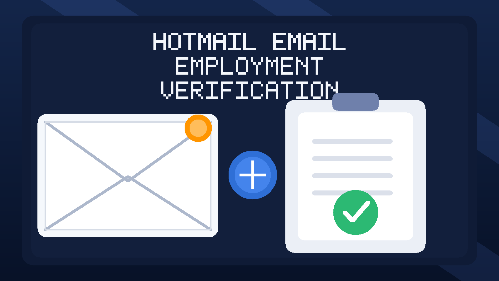 Illustration of an email inbox and employment verification checklist